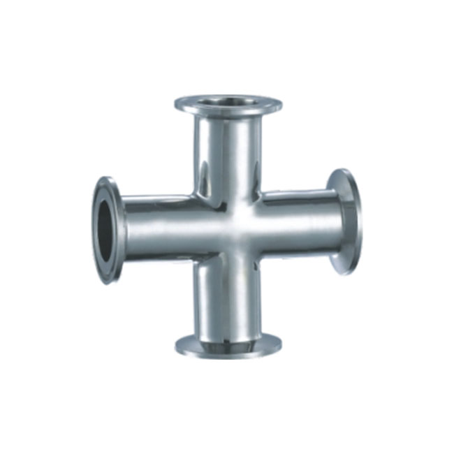 Pipe Fitting Stainless Steel Cross Sanitary Weld Quadruplet SMS Standard