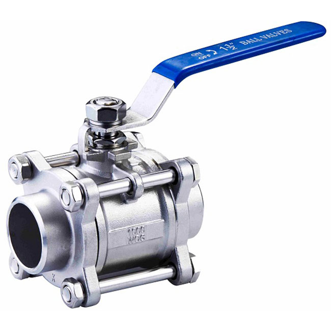 Ball Valve Sanitary Weld Type Three Way Food Grade Manual