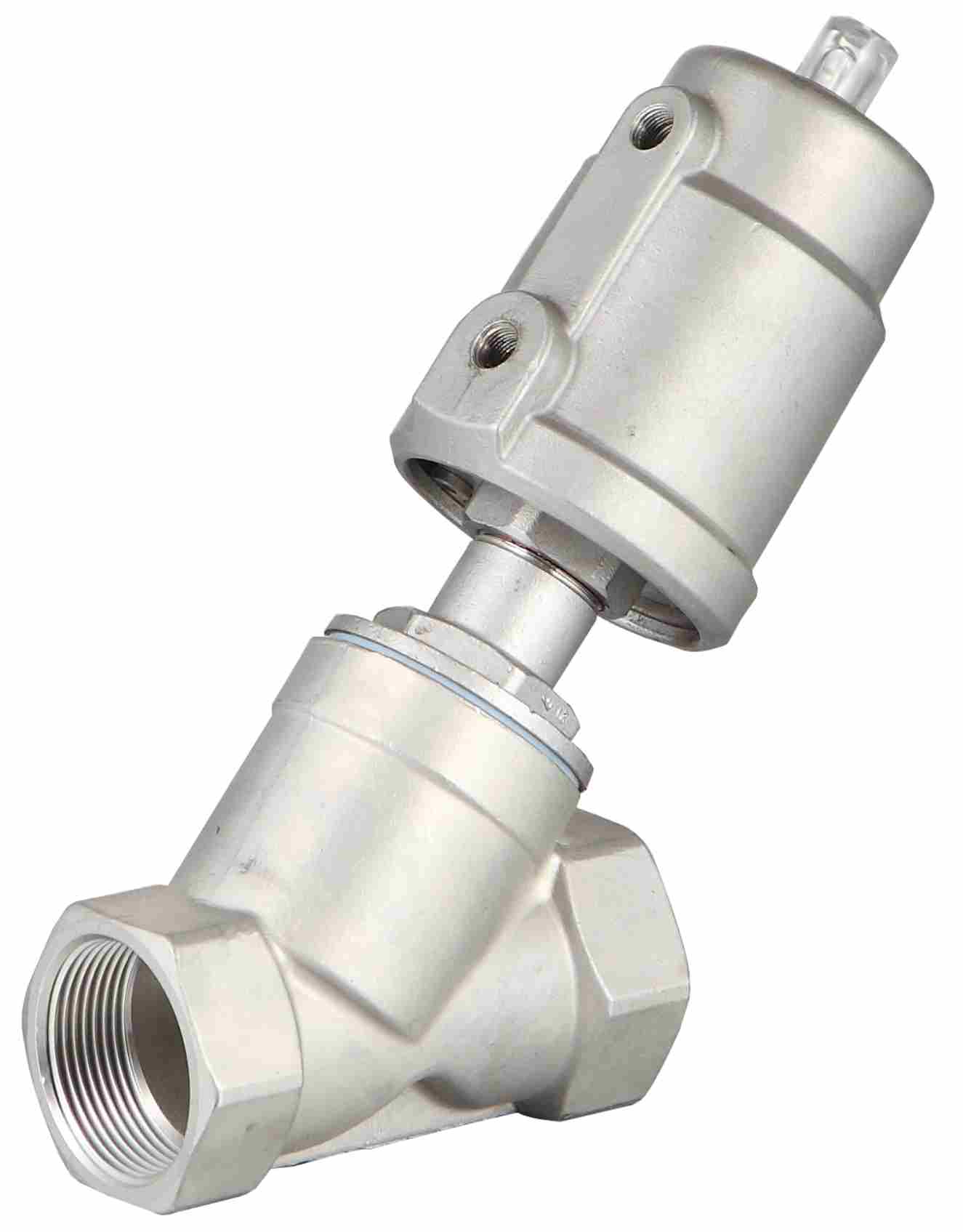 Sanitary Stainless Steel 304/316L Screw Clamp Angle Seat Valve 