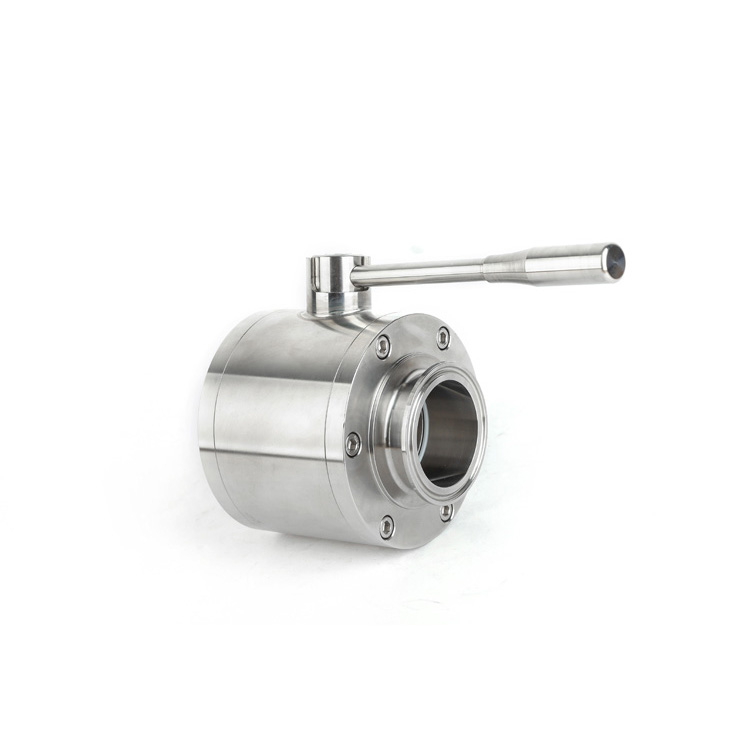 Stainless Steel Sanitary Grade Clamp Straight Ball Valve