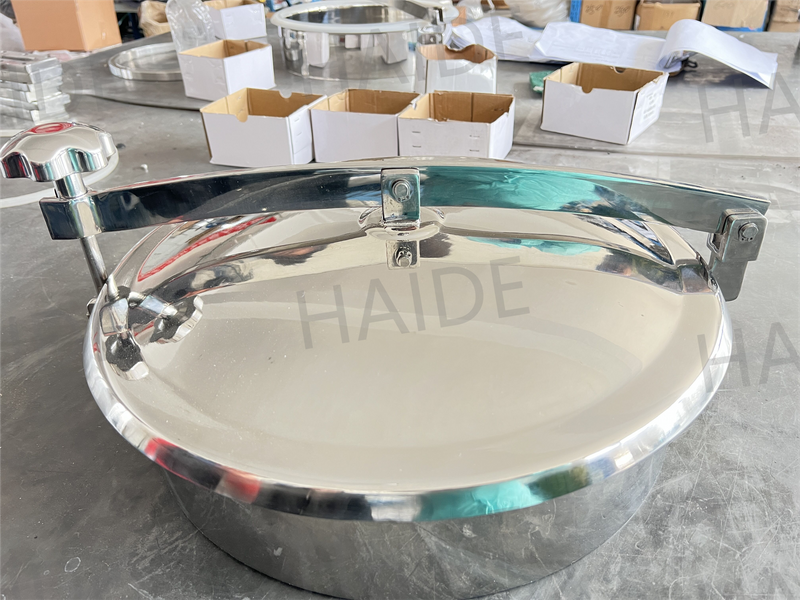 Stainless Steel Food Grade Circular Pressure Manhole with Seal 