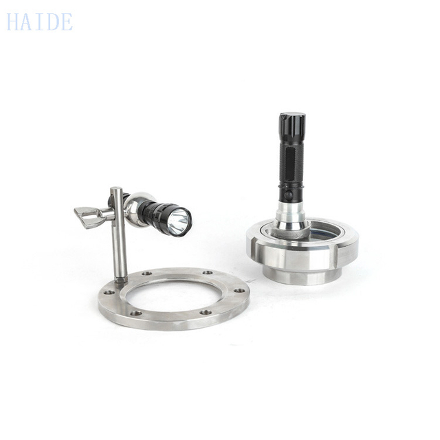 3A Flange Sight Tempered Glass with Stainless Steel Multi-Angle LED Light