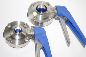 304/316L Stainless Steel Sanitary Hygienic Butterfly Valve Handle Type