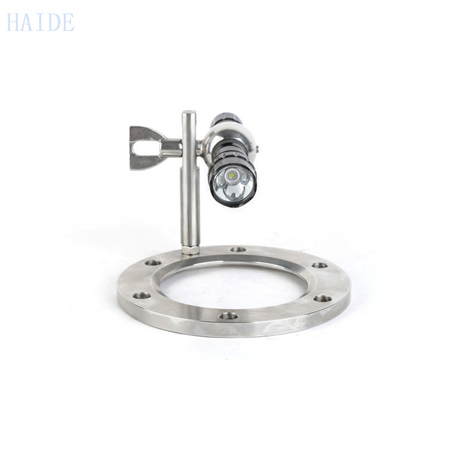 3A Flange Sight Tempered Glass with Stainless Steel Multi-Angle LED Light