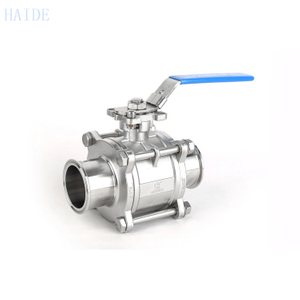 3 Piece Stainless Steel Tri Clamp/Welded/Thread Manual 3PC Ball Valves Sanitary Valve Handle