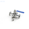 Factory Price Ball Valve Sanitary Clamp Type Three Way Food Grade Manual