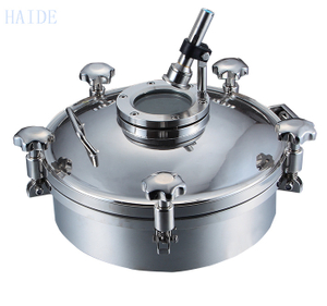 Stainless Steel Sanitary Food Grade Round Type Tank Manway with Inspection Window