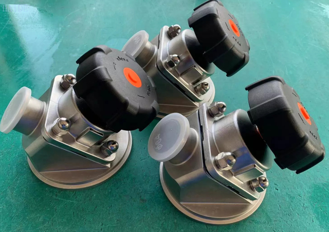 Sanitary Manual Tank Bottom Diaphragm Valve Double Headed Disinfection 316L