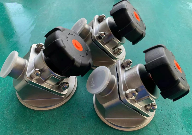 Sanitary Manual Tank Bottom Diaphragm Valve Double Headed Disinfection 316L