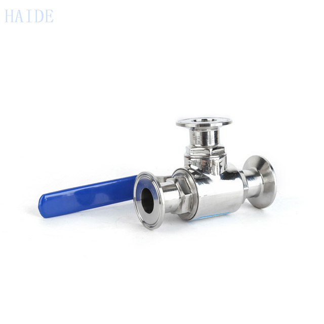 Sanitary Stainless Steel Clamp Type Three Way Ball Valve