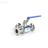 Sanitary Stainless Steel Clamp Type Three Way Ball Valve