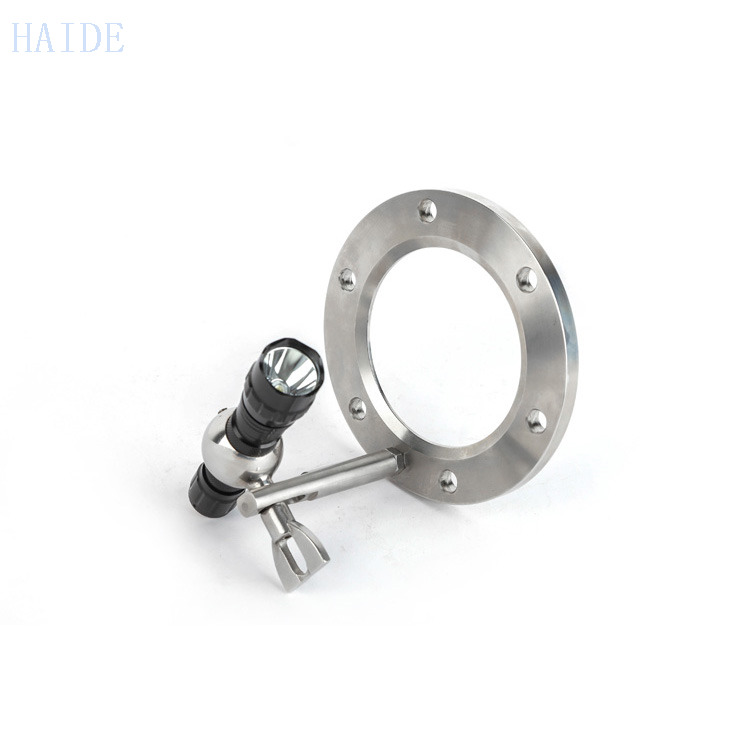 3A Flange Sight Tempered Glass with Stainless Steel Multi-Angle LED Light