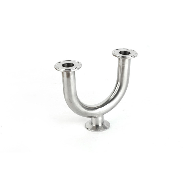 Pipe Fitting Elbow Sanitary Clamp "U"Type Triplet Stainless Steel 