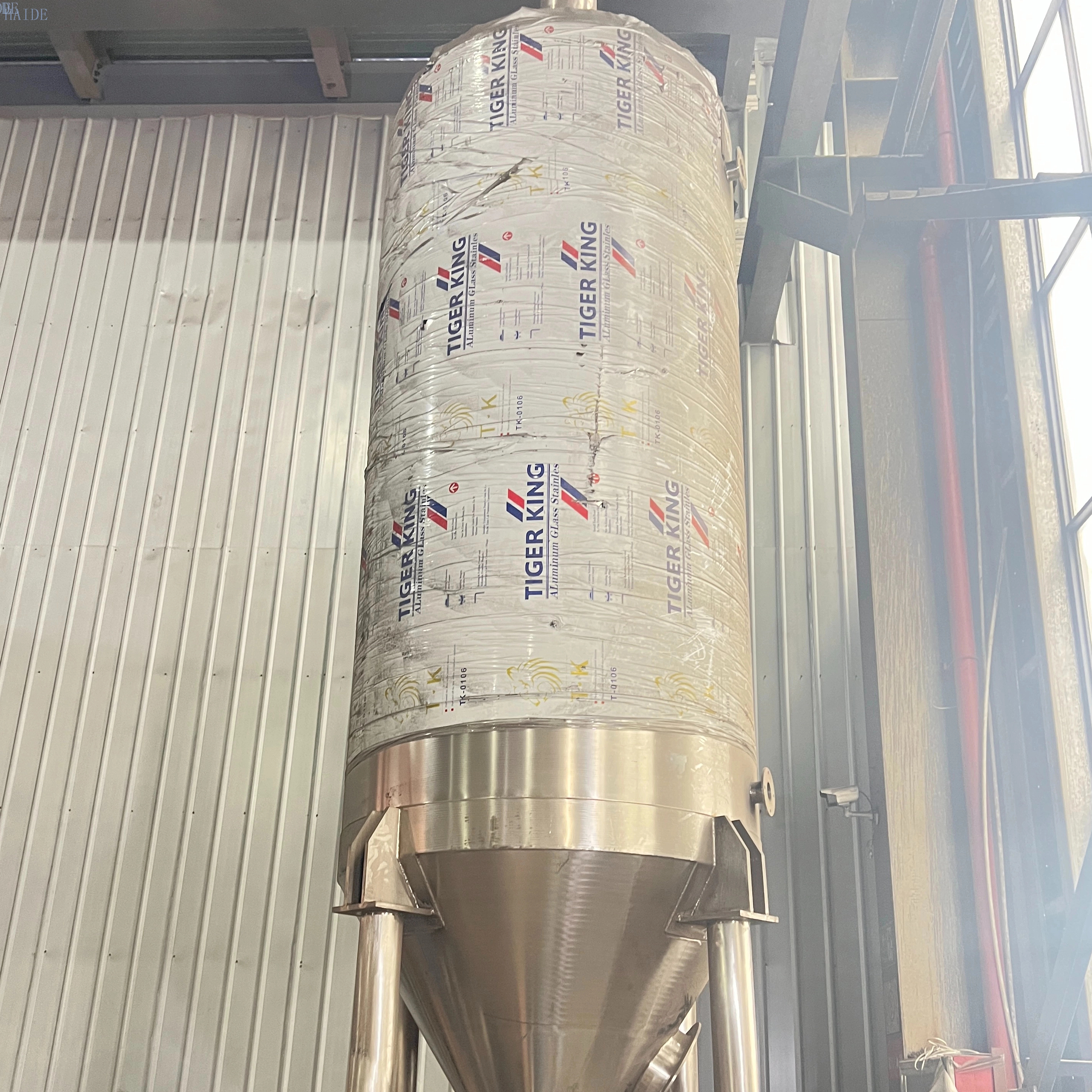 Electric Heating Liquid Powder Stainless Steel Mixing Tank with Inline High Shear Mixer