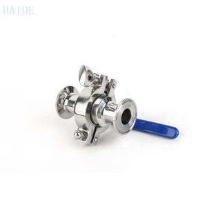 Sanitary Stainless Steel Clamp Type Three Way Ball Valve